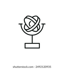 Steampunk Armillary Sphere Icon. Simple Steampunk Armillary Sphere Icon for Social Media, App and Web Design. Vector Illustration