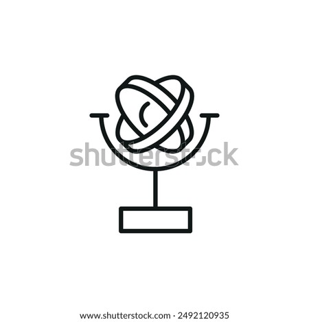Steampunk Armillary Sphere Icon. Simple Steampunk Armillary Sphere Icon for Social Media, App and Web Design. Vector Illustration