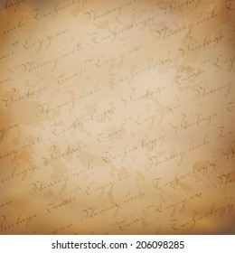 Steampunk background with retro text on aged paper