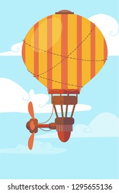 Steampunk balloon illustration