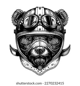 steampunk bear head is a unique and eye-catching design that combines the ruggedness of a bear with the intricate details of steampunk machinery