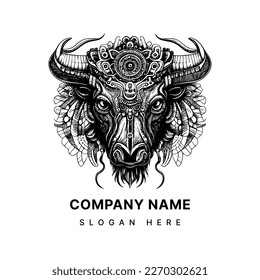steampunk bull bison buffalo logo is a unique and captivating representation of power and innovation. It combines elements of the wild west and futuristic technology