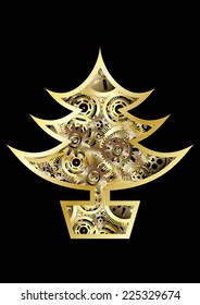 steampunk christmas tree