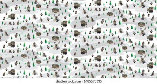 
Steampunk christmas vector graphic background texture.