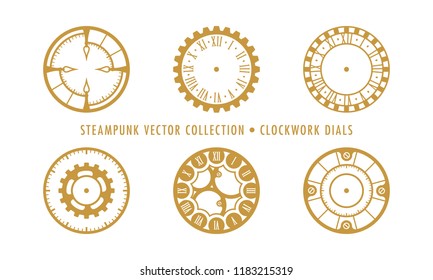 Steampunk Collection Isolated - Clockwork Dials