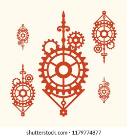 Steampunk element quality vector illustration cut