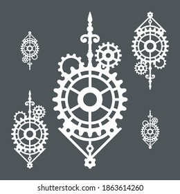 Steampunk element quality vector illustration cut