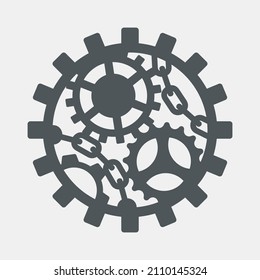 Steampunk element quality vector illustration cut