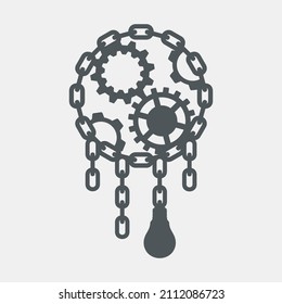 Steampunk element quality vector illustration cut