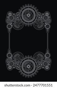 Steampunk frame Vector eps format