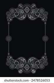 Steampunk frame Vector eps format