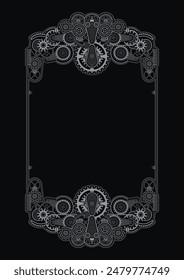 Steampunk frame vector eps format