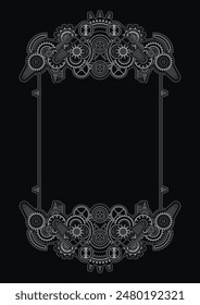 Steampunk frame vector eps format