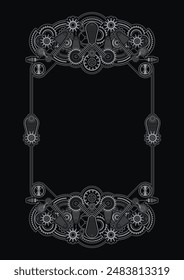 Steampunk frame vector eps format