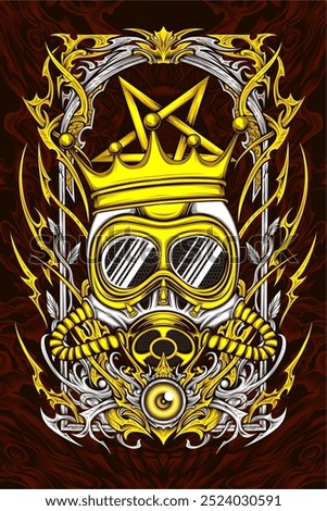 steampunk full face mask illustration