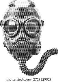 Ilustración vectorial de máscara de gas Steampunk para temas de ciencia ficción y diseño industrial