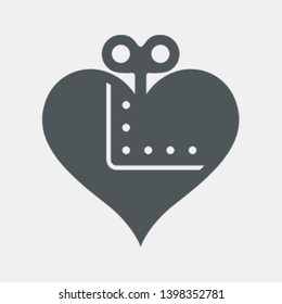 Steampunk gear heart quality vector illustration cut