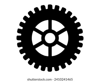 Steampunk Gear silhouette vector art