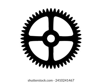 Steampunk Gear silhouette vector art