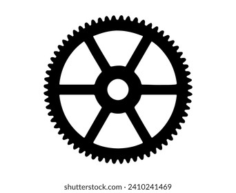 Steampunk Gear silhouette vector art