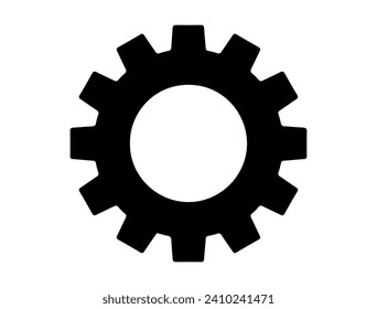 Steampunk Gear silhouette vector art