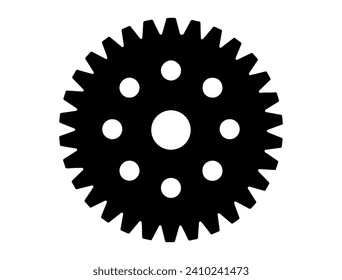 Steampunk Gear silhouette vector art