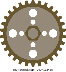 Steampunk gears Copper material version