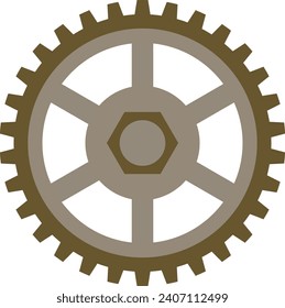 Steampunk gears Copper material version