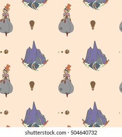 Steampunk girl pattern