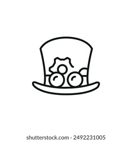 Steampunk hat icon. Simple steampunk hat icon for social media, app, and web design. Vector illustration.