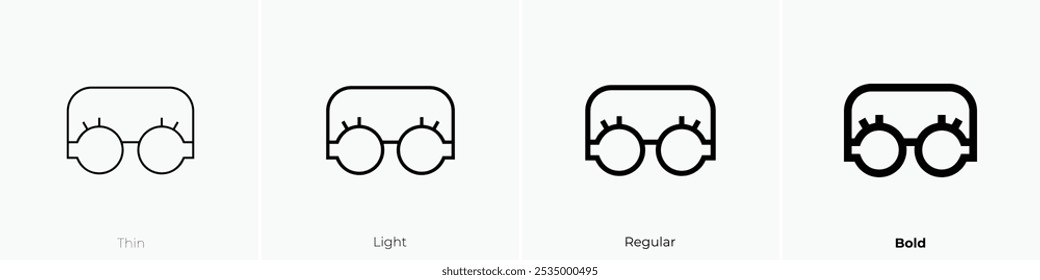 steampunk icon. Thin, Light Regular And Bold style design isolated on white background