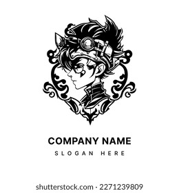 Steampunk Kid logo depicts a young adventurer decked out in goggles, gears, and other clockwork accoutrements, ready to explore a steam-powered world