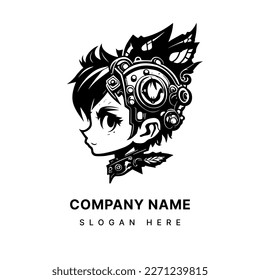 Steampunk Kid logo depicts a young adventurer decked out in goggles, gears, and other clockwork accoutrements, ready to explore a steam-powered world