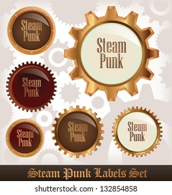 Steampunk Labels Set