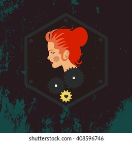 Steampunk logo.