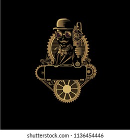 Steampunk Logo Man With Camera