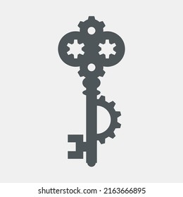 Steampunk mechanical quality vector illustration cut