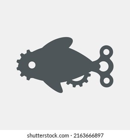 Steampunk mechanical quality vector illustration cut