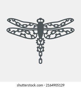 Steampunk mechanical wing quality vector illustration cut