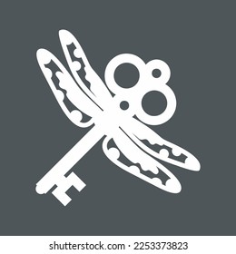 Steampunk mechanical wing quality vector illustration cut