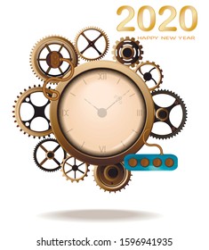Steampunk new year 2020 party celebration