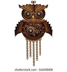 Steampunk Owl Style Mechanical Toy