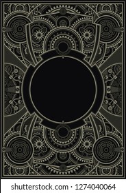 Die Steampunk-Plakatvorlage eignet sich für die Verwendung in Shirt-Design, Poster, CDDVD-Cover, Skitechnik und anderen kreativen Anwendungen