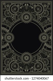 Die Steampunk-Plakatvorlage eignet sich für die Verwendung in Shirt-Design, Poster, CDDVD-Cover, Rockdesk und anderen kreativen Anwendungen