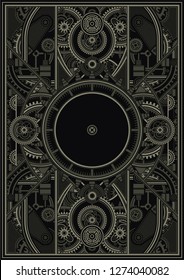 Die Steampunk-Plakatvorlage eignet sich für die Verwendung in Shirt-Design, Poster, CDDVD-Cover, Skitechnik und anderen kreativen Anwendungen