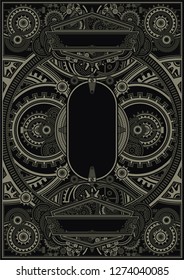 Die Steampunk-Plakatvorlage eignet sich für die Verwendung in Shirt-Design, Poster, CDDVD-Cover, Skitechnik und anderen kreativen Anwendungen