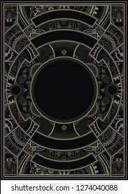 Die Steampunk-Plakatvorlage eignet sich für die Verwendung in Shirt-Design, Poster, CDDVD-Cover, Skitechnik und anderen kreativen Anwendungen