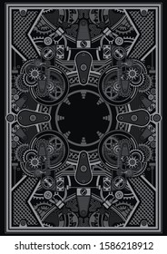 Steampunk poster template are applicable for using on shirt design, poster, CDDVD cover, skate desk and other creative applications 