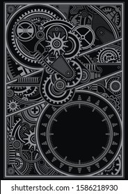 Steampunk poster template are applicable for using on shirt design, poster, CDDVD cover, skate desk and other creative applications 