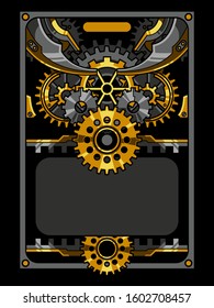 Steampunk poster template and background are perfect for using on shirt design, poster, CD/DVD cover, skate desk and other creative applications